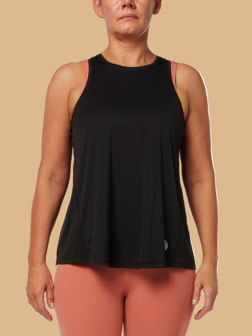 Black Soft Racer Back Top