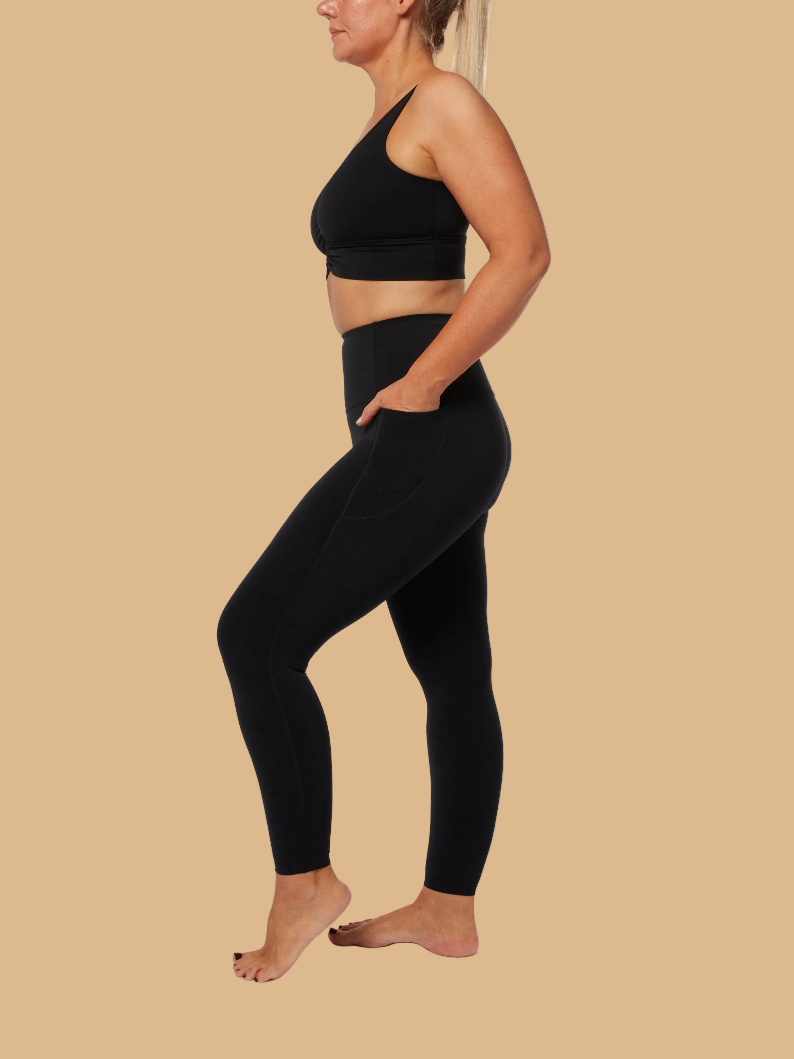 Black Smooth Bra & High Waisted Leggings