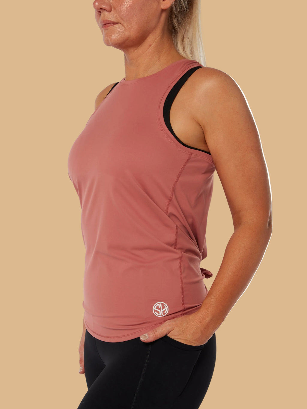 Pink Soft Racer Back Top