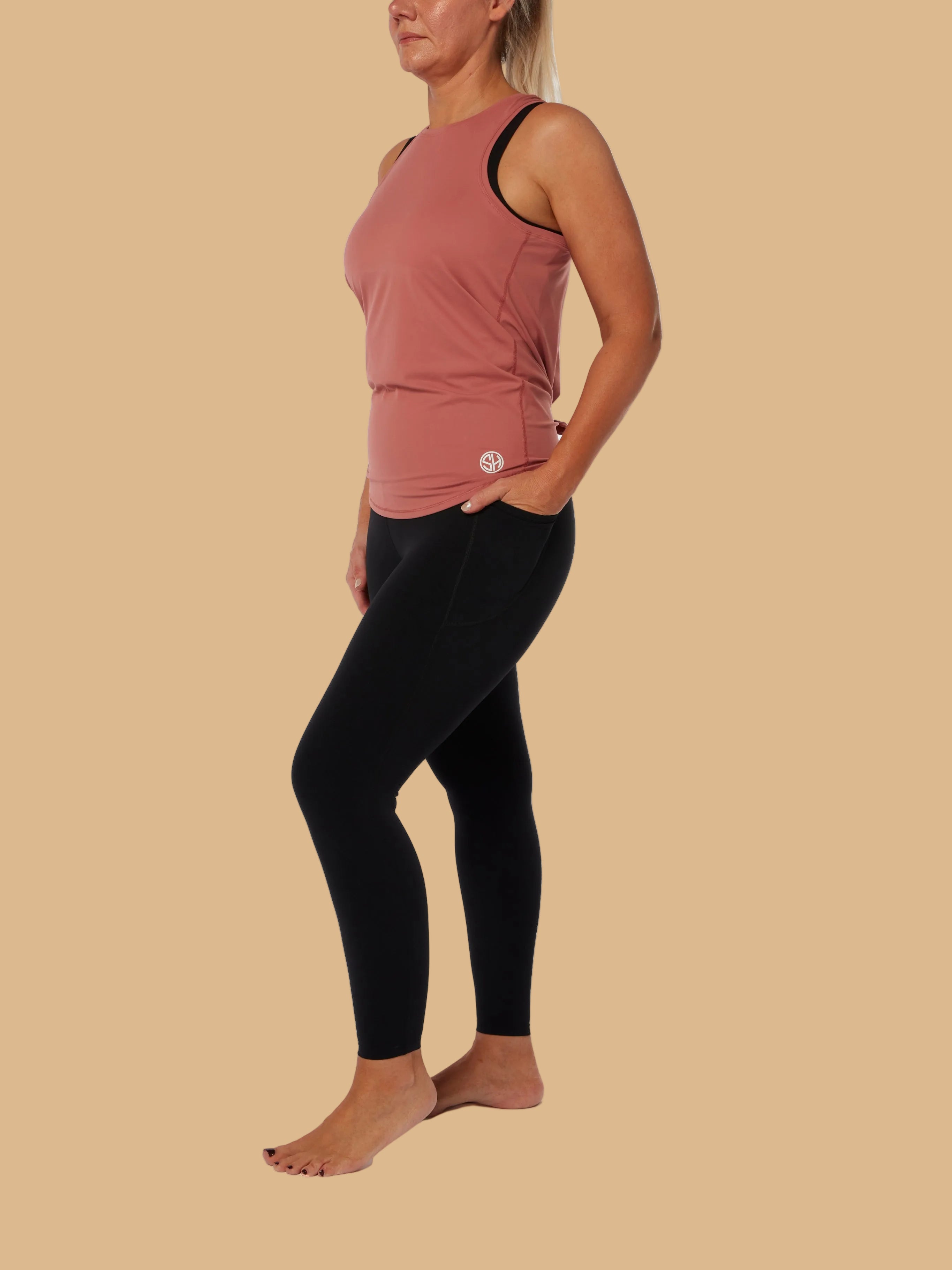 Pink Soft Racer Back Top