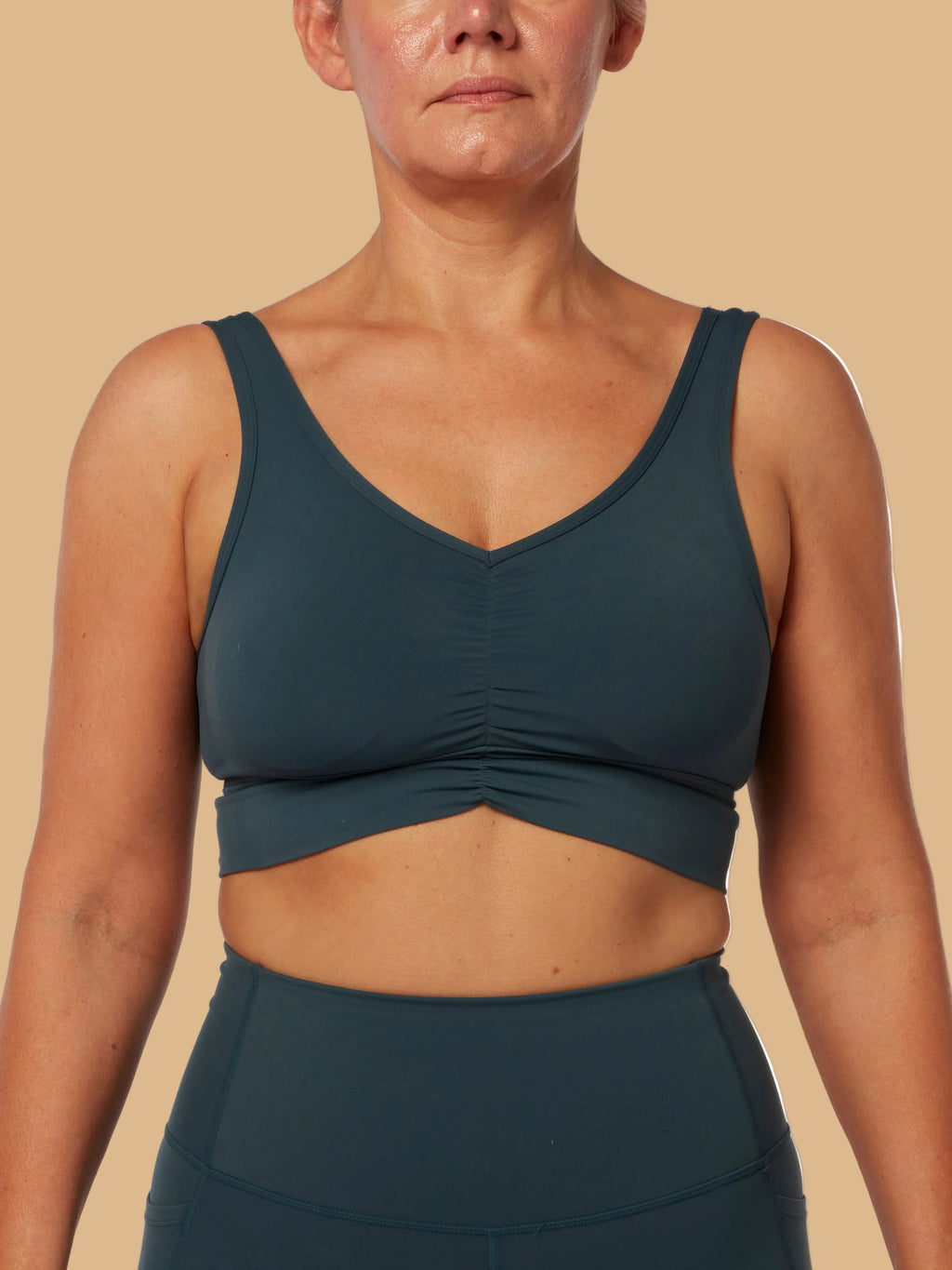 Teal  Smooth Bra & High Waisted Leggings