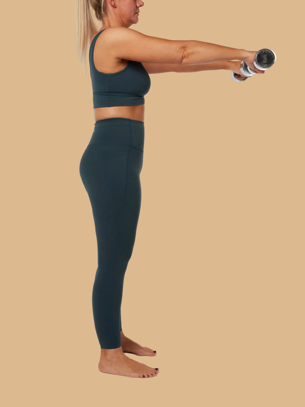 Teal  Smooth Bra & High Waisted Leggings