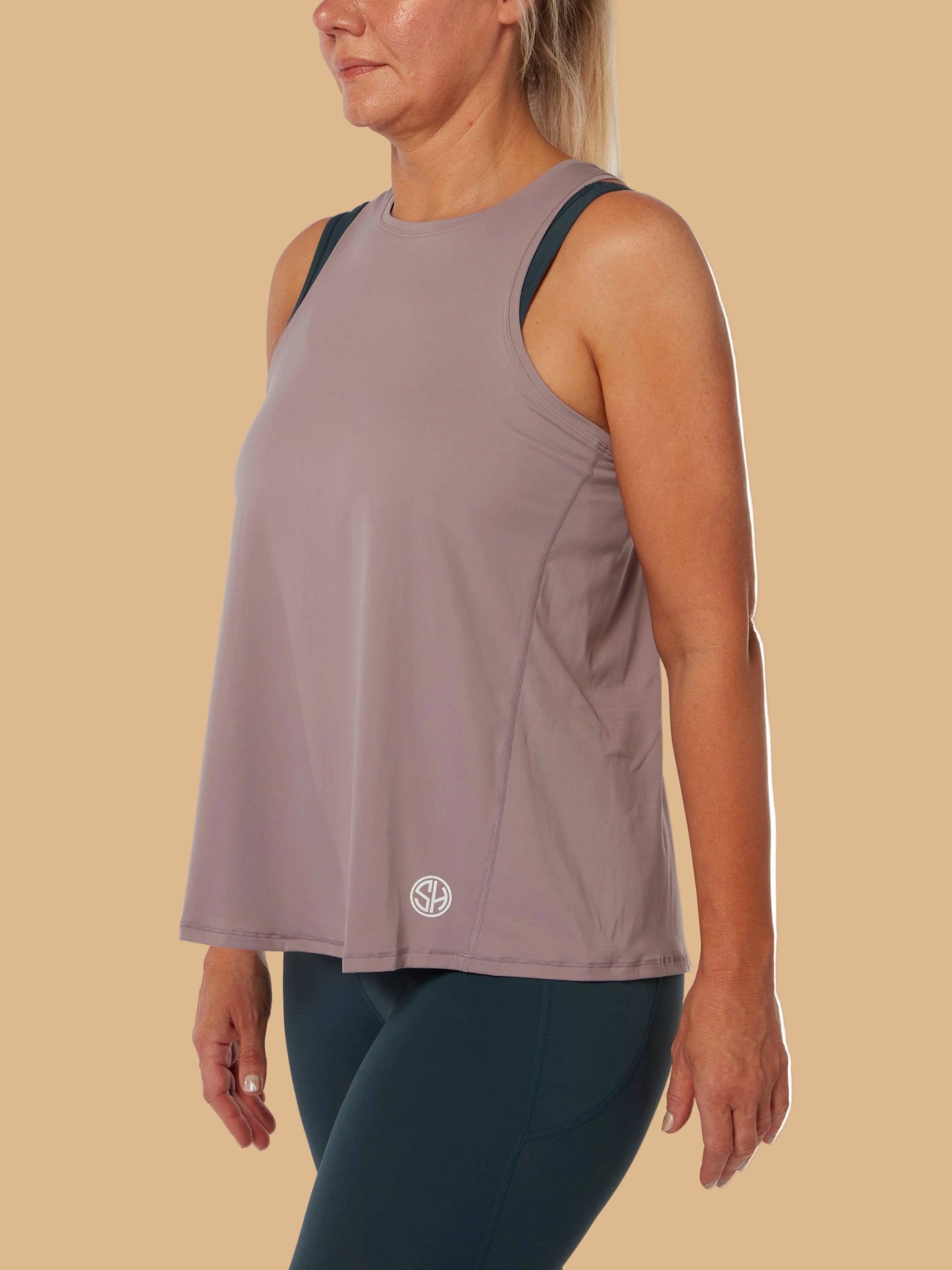 Mauve Soft Racer Back Top