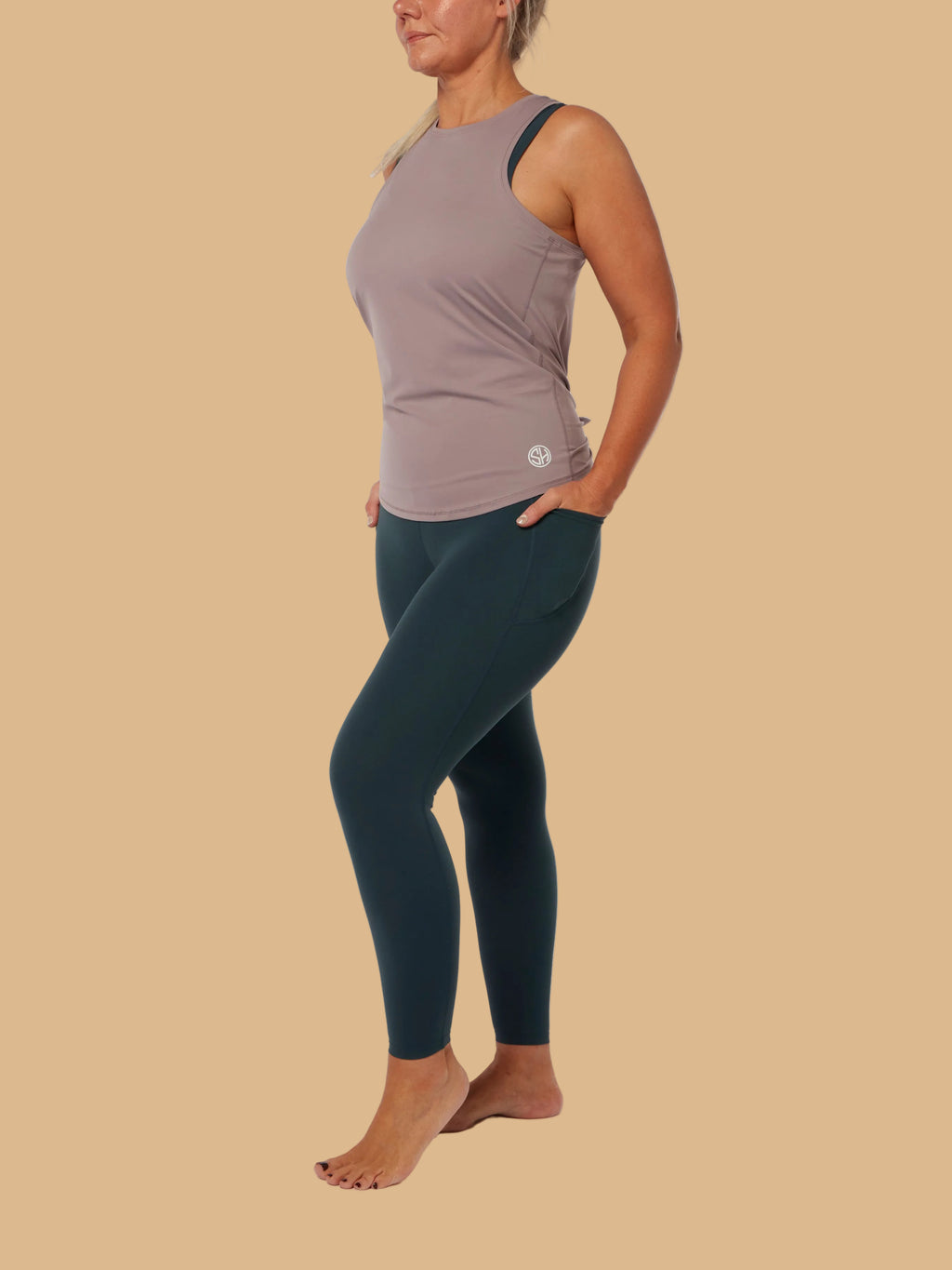 Mauve Soft Racer Back Top