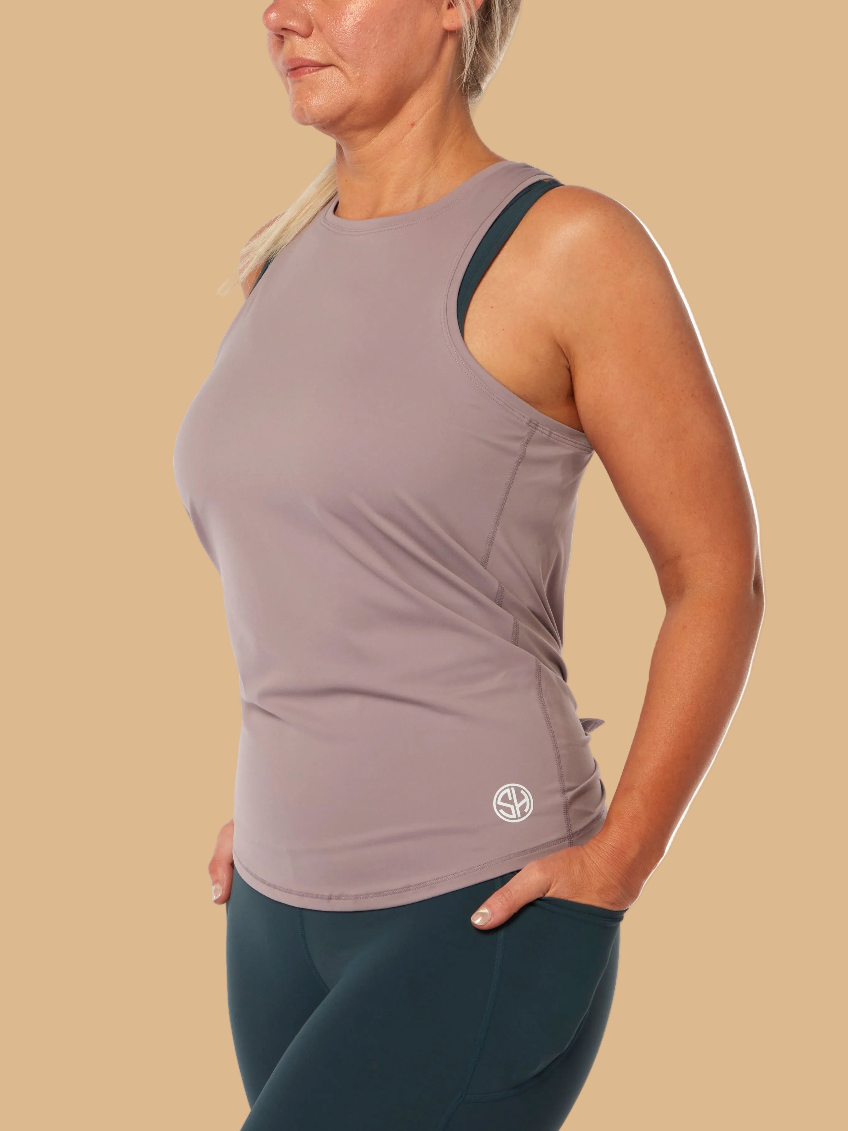 Mauve Soft Racer Back Top
