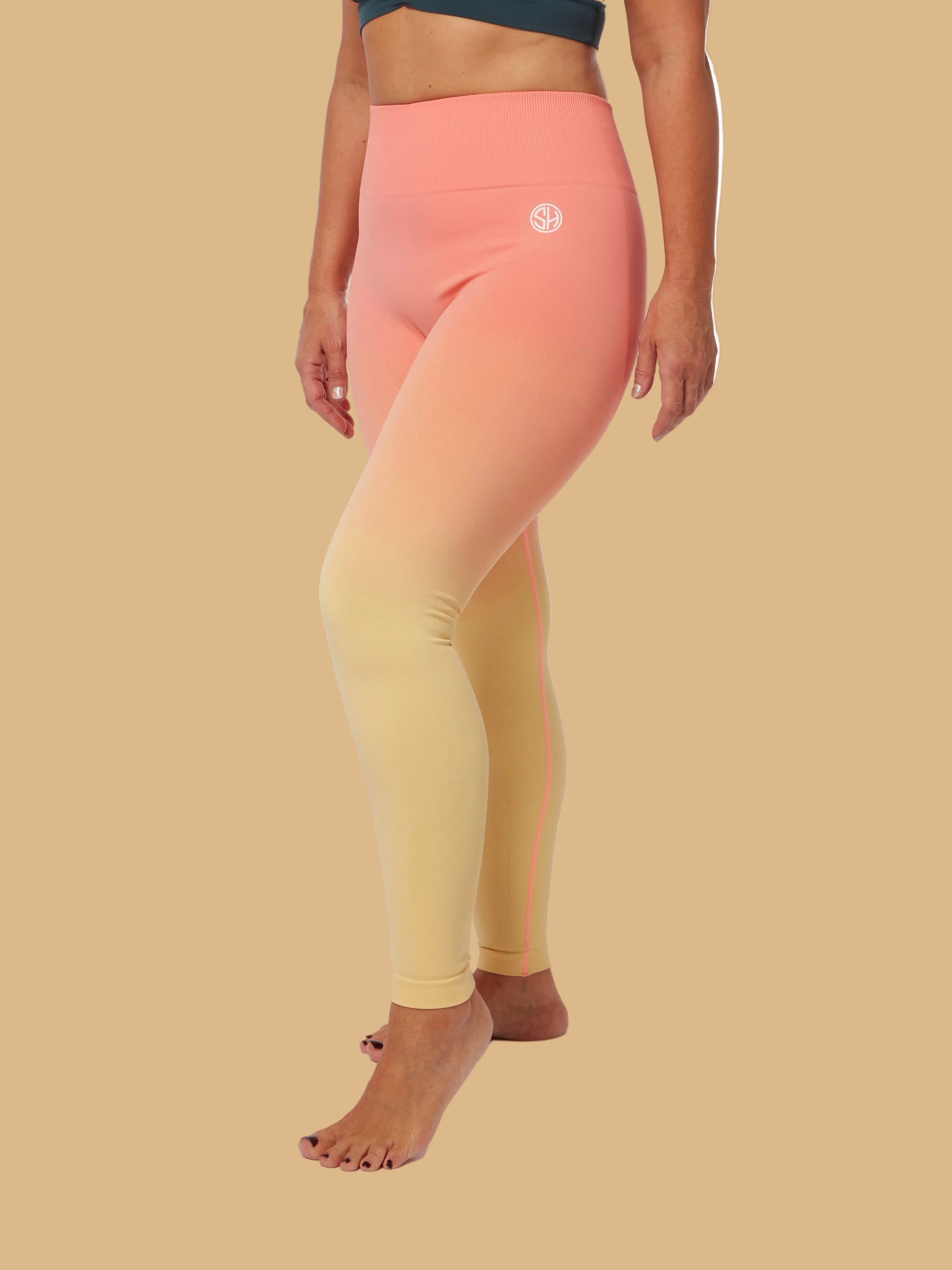 Peach To Sand High Waisted Leggings