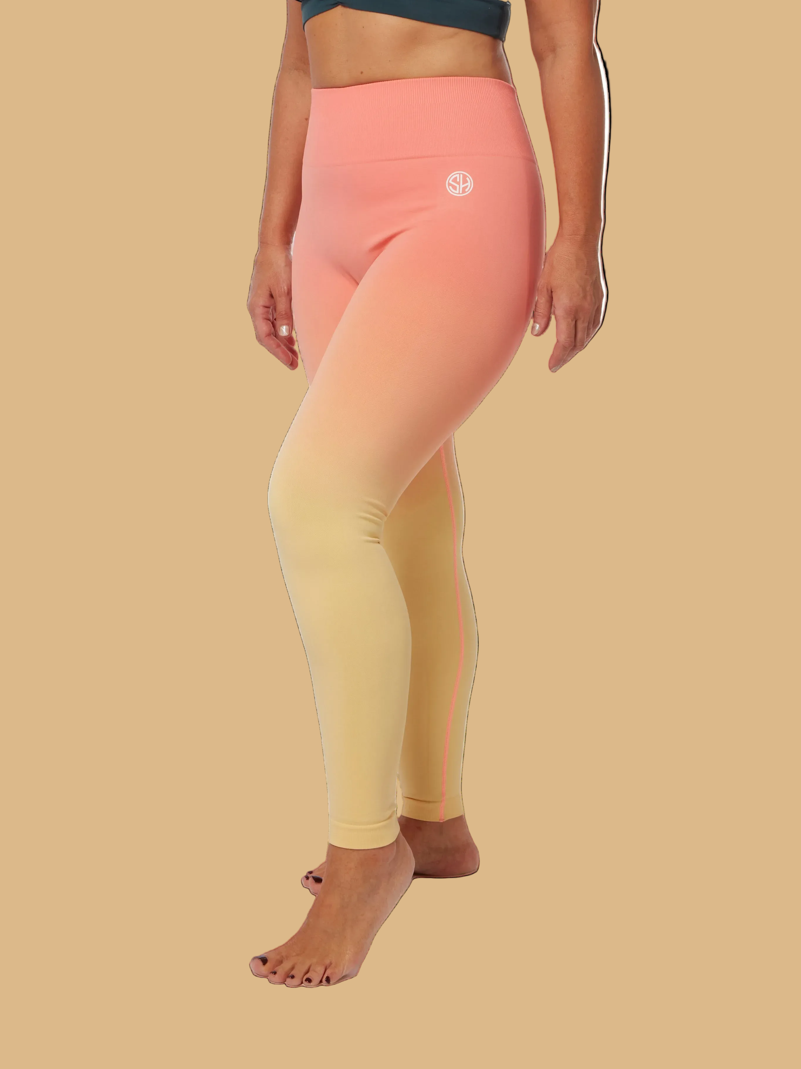 Peach To Sand High Waisted Leggings