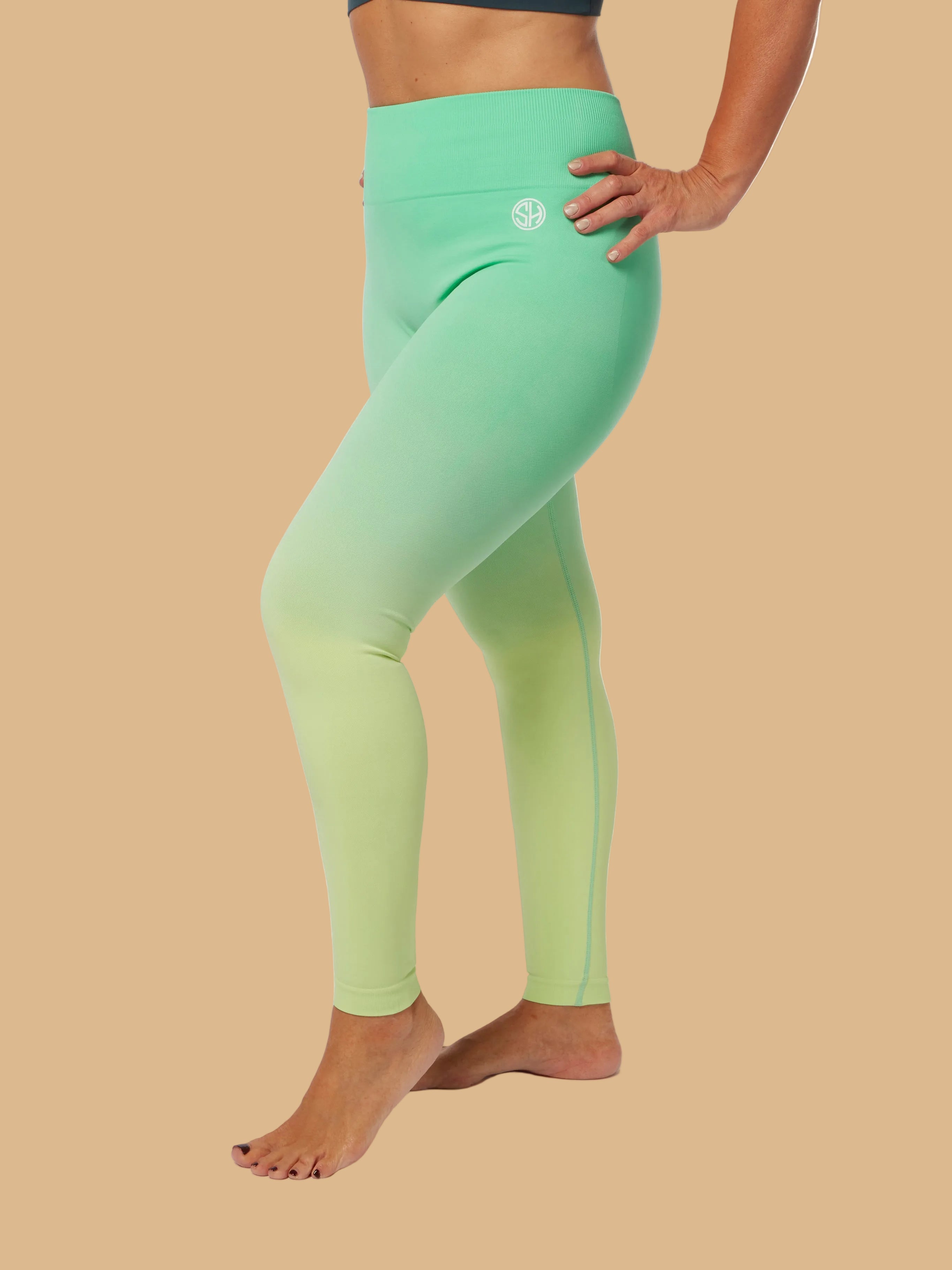 Mint To Lime High Waisted Leggings