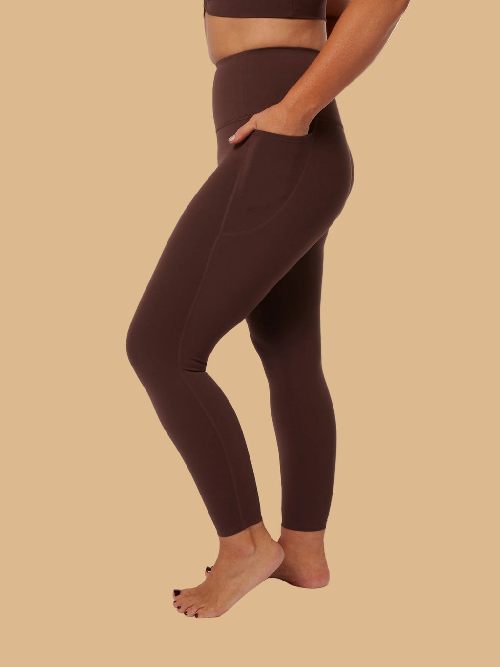 Brown Smooth Bra & High Waisted Leggings