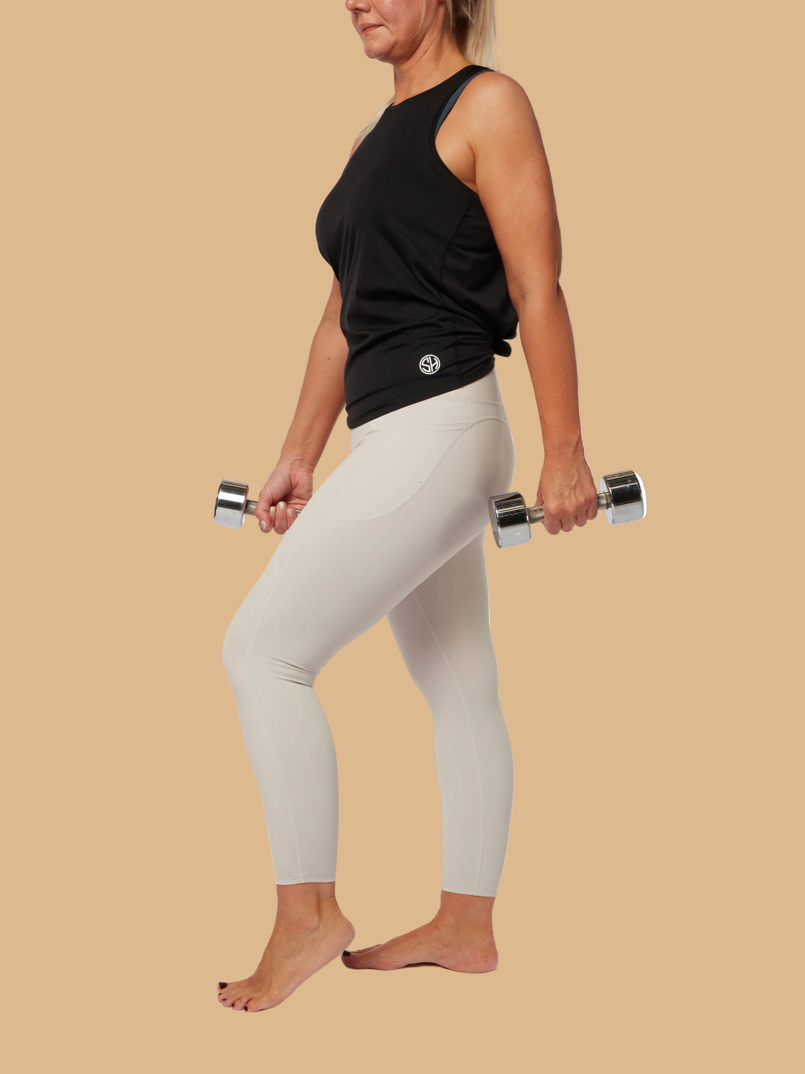 Black Soft Racer Back Top