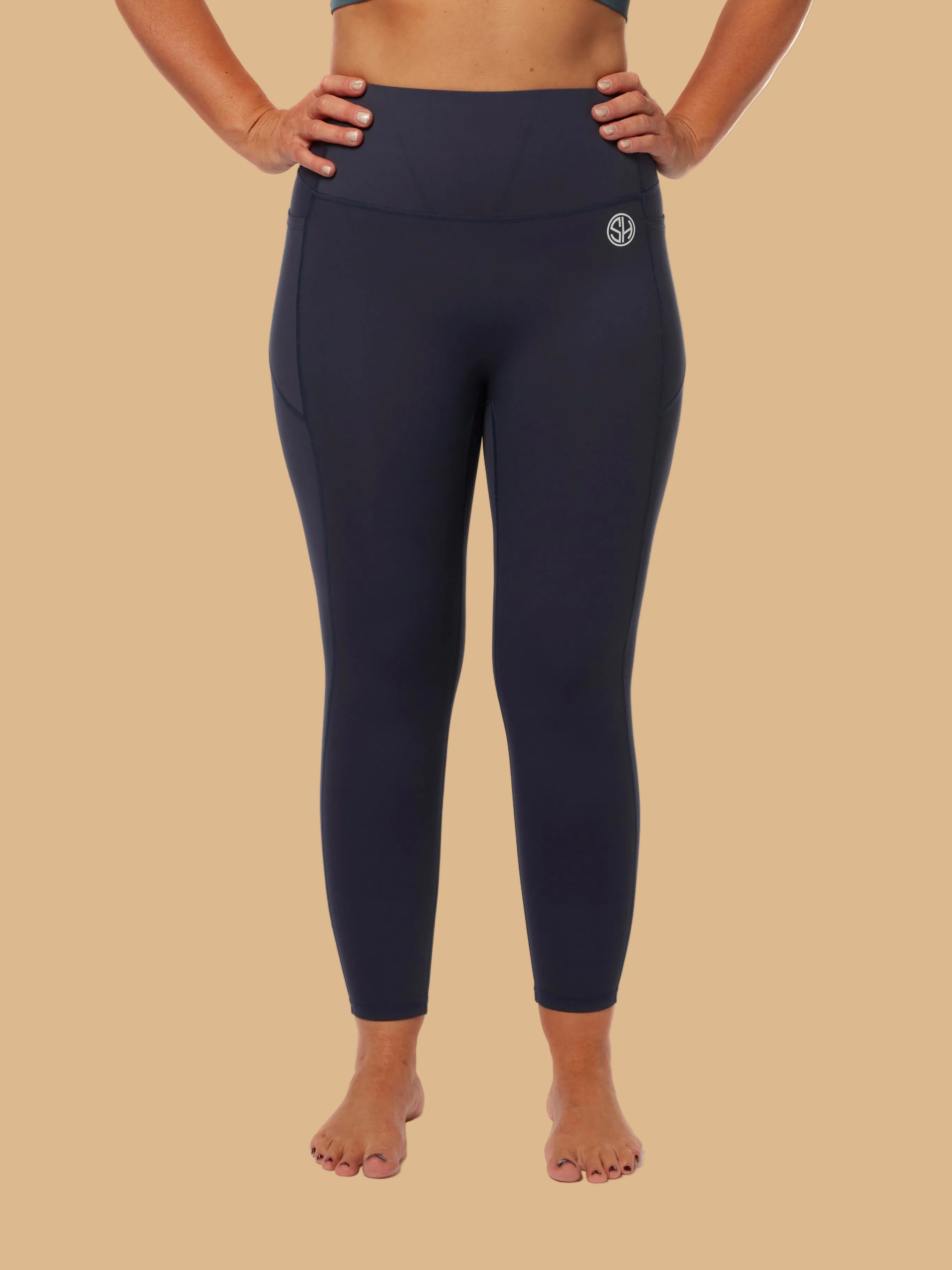 Navy High Waisted Performance Leggings