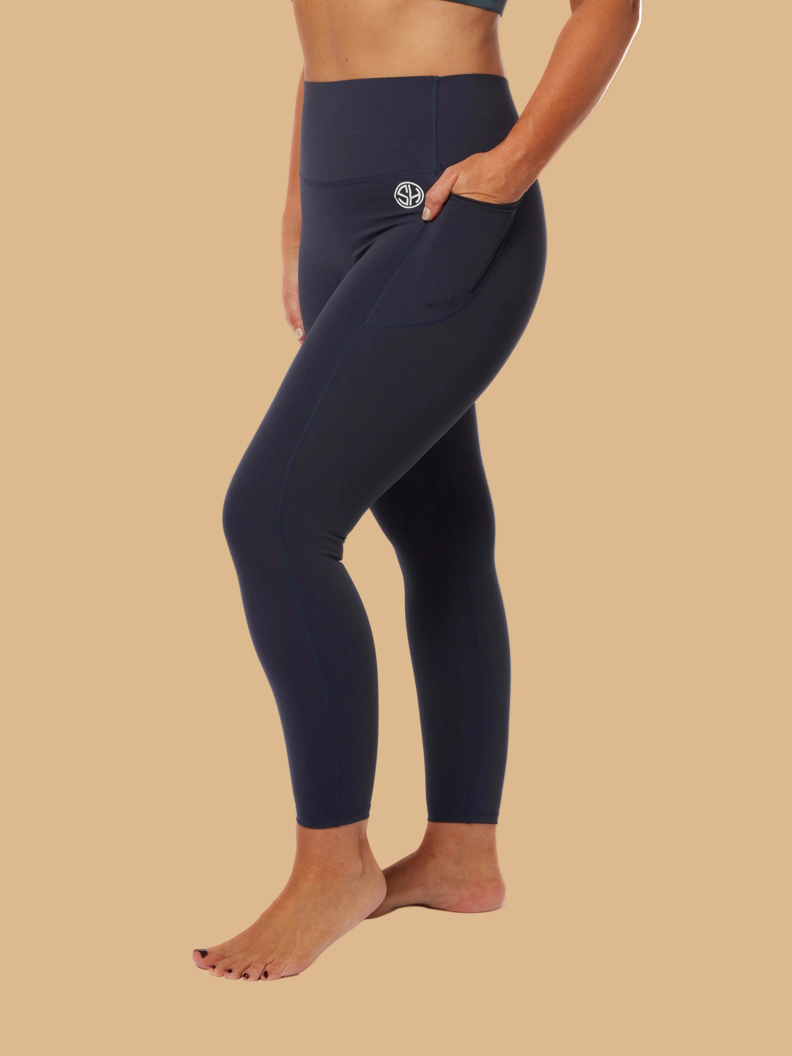 Navy High Waisted Performance Leggings