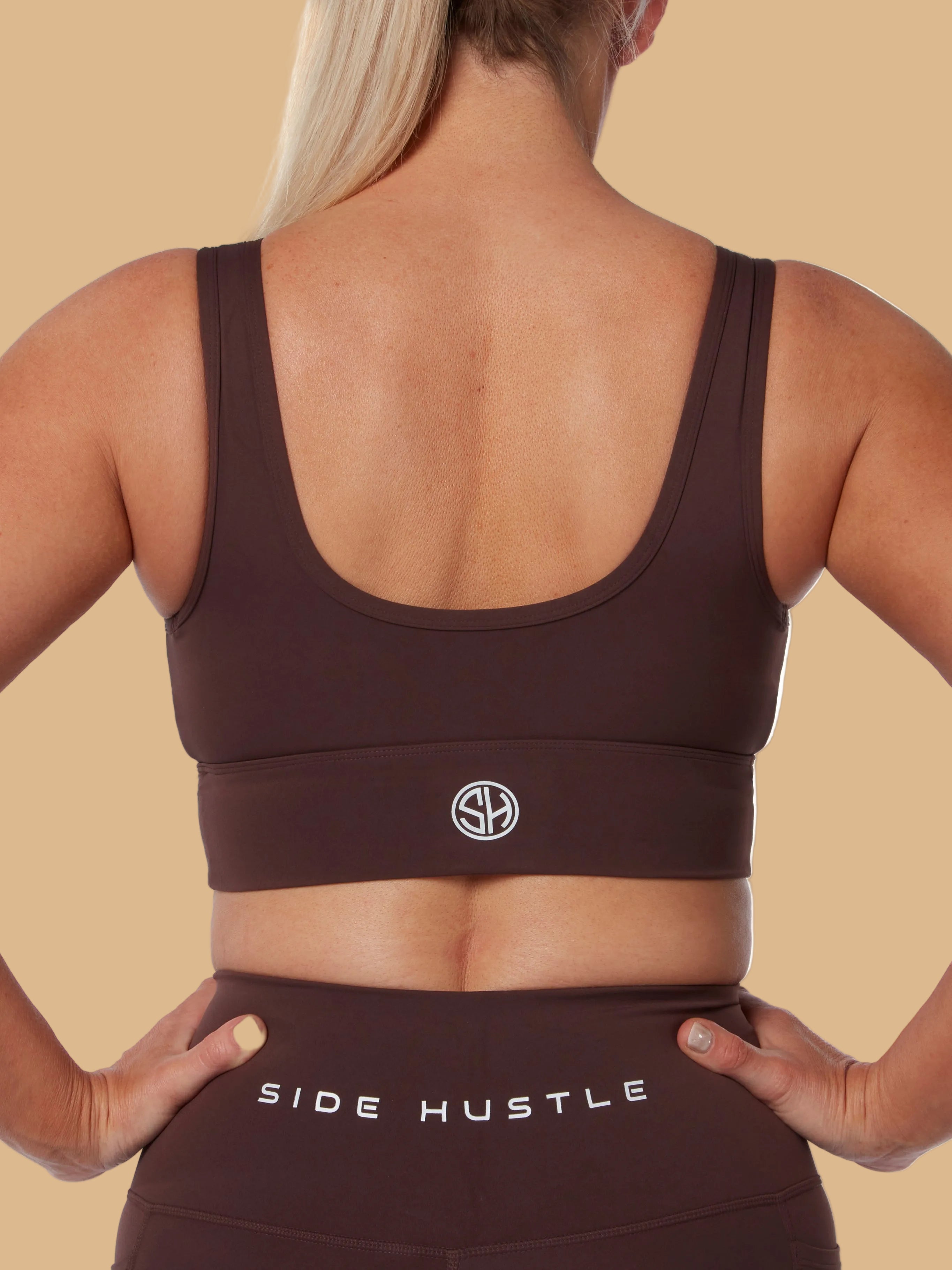 Brown Smooth Bra & High Waisted Leggings