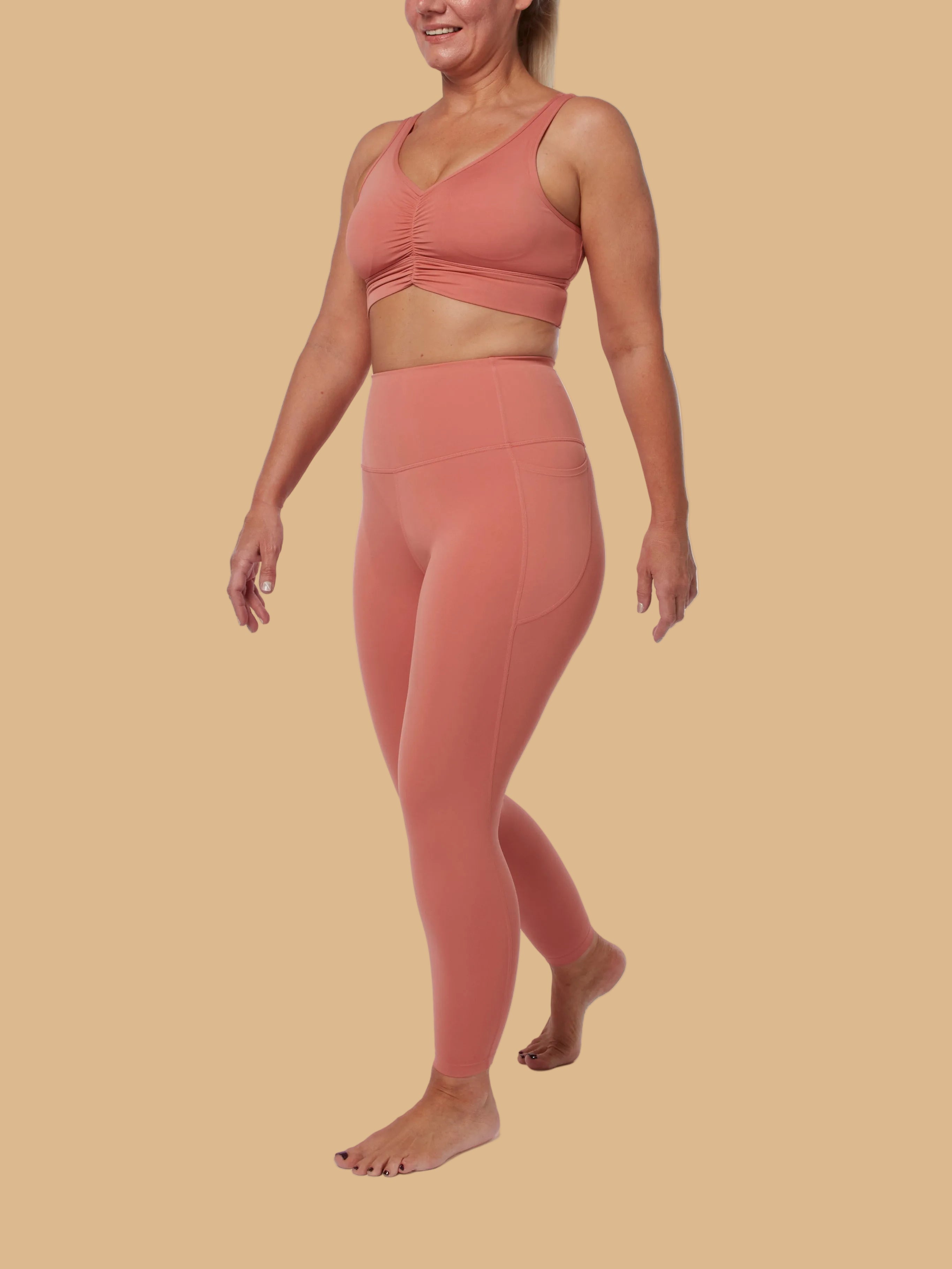 Pink Smooth Bra & High Waisted Leggings