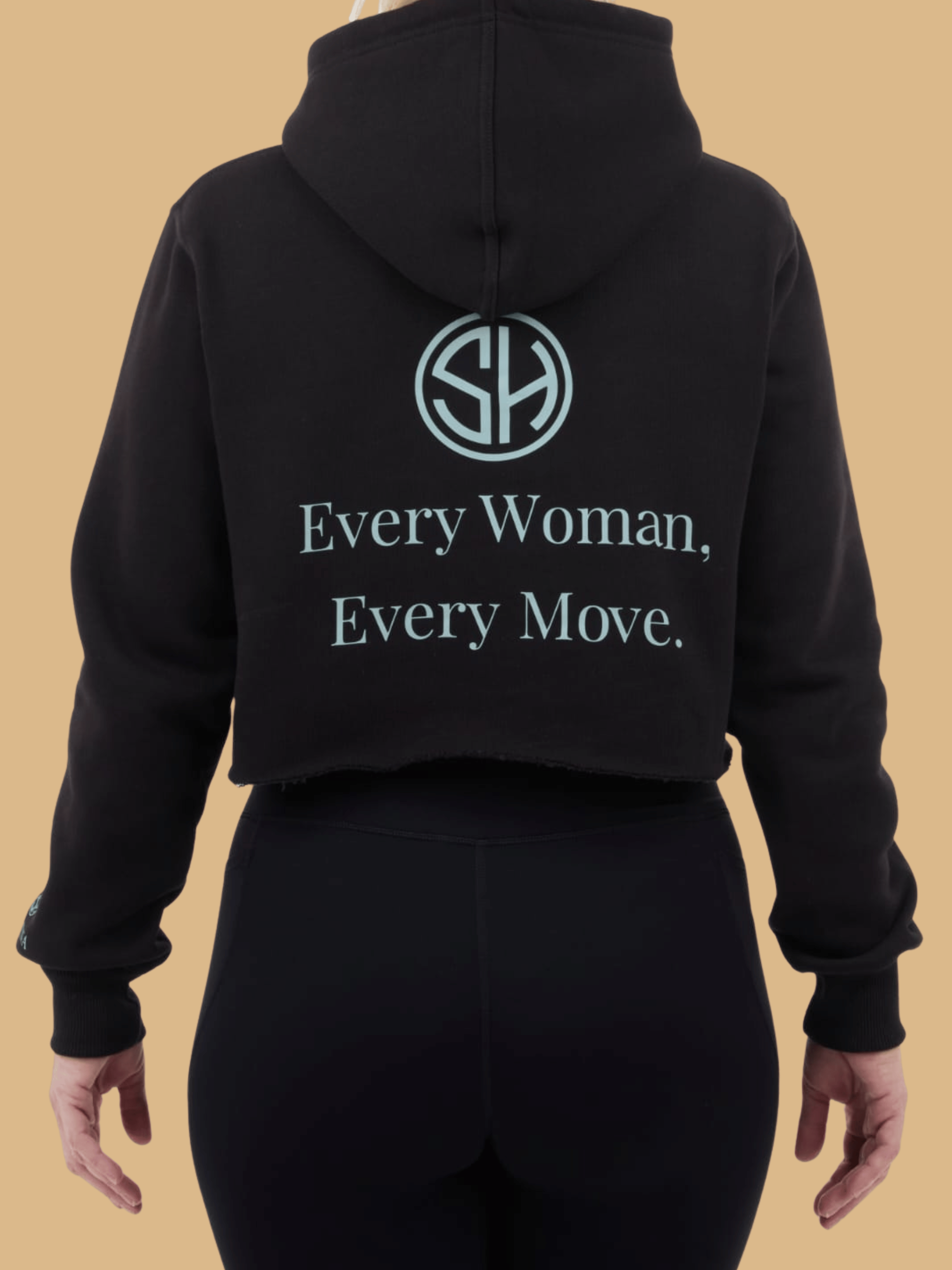 Inner Calm - Black Crop Hoodie