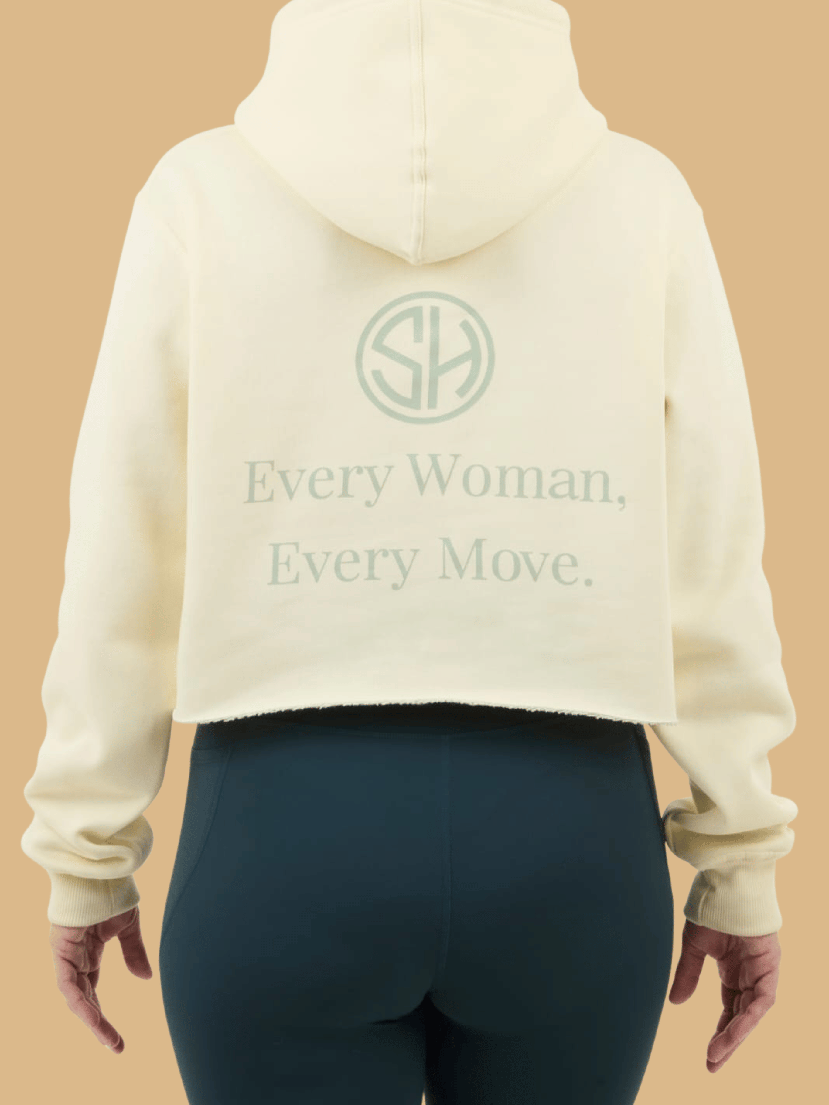 Inner Calm - Buttercream Crop Hoodie