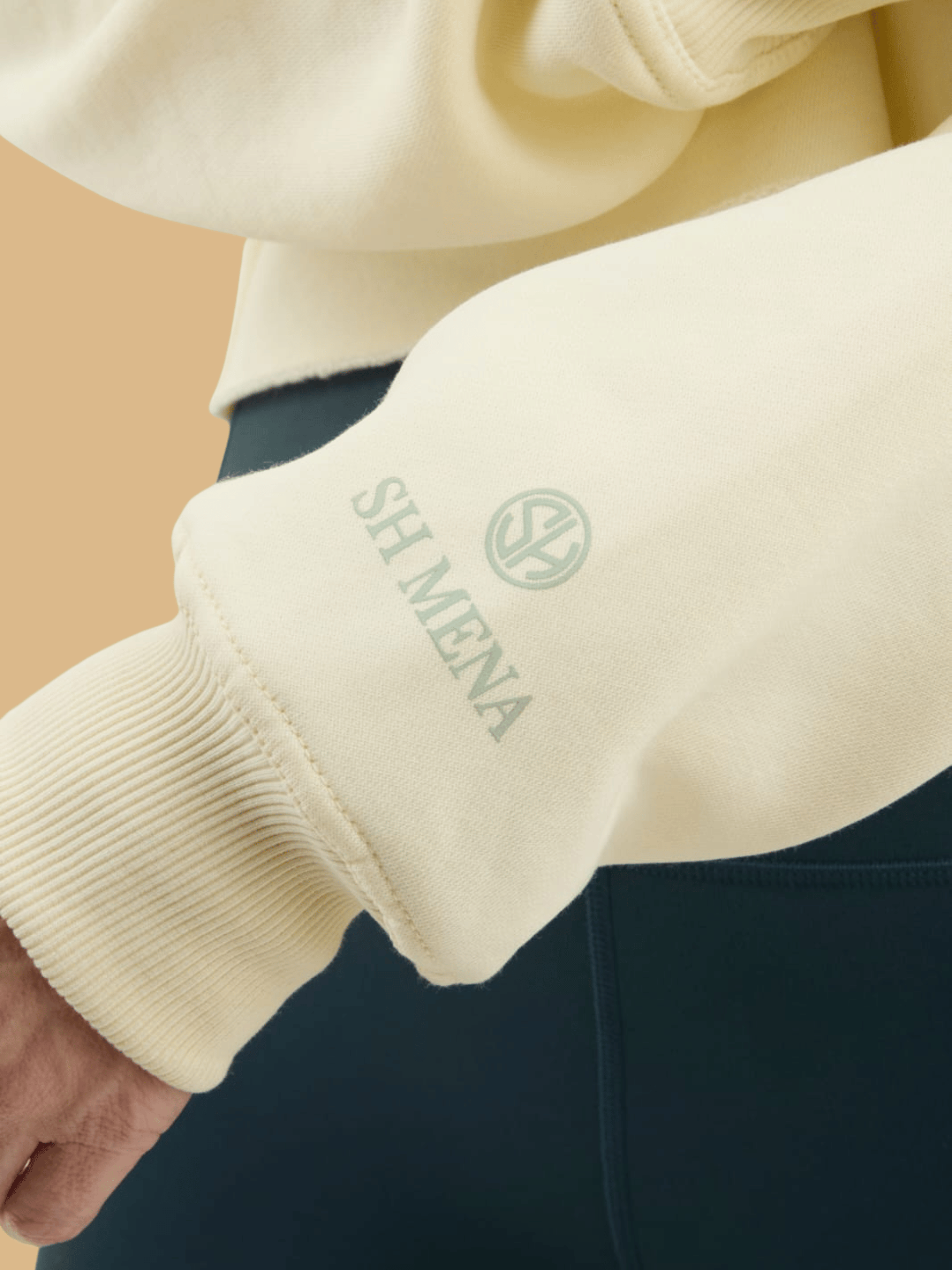 Inner Calm - Buttercream Crop Hoodie