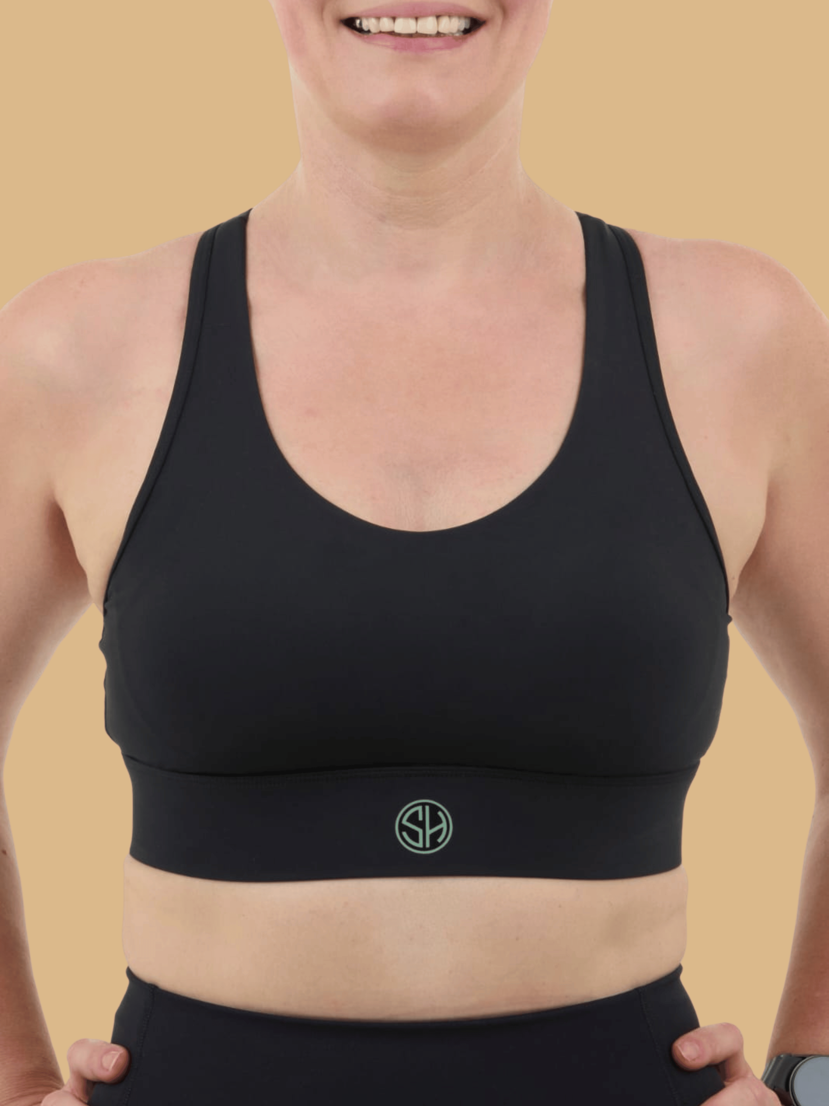 Earthform - Black Ladies Sports Bra
