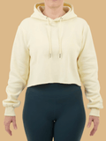 Inner Calm - Buttercream Crop Hoodie