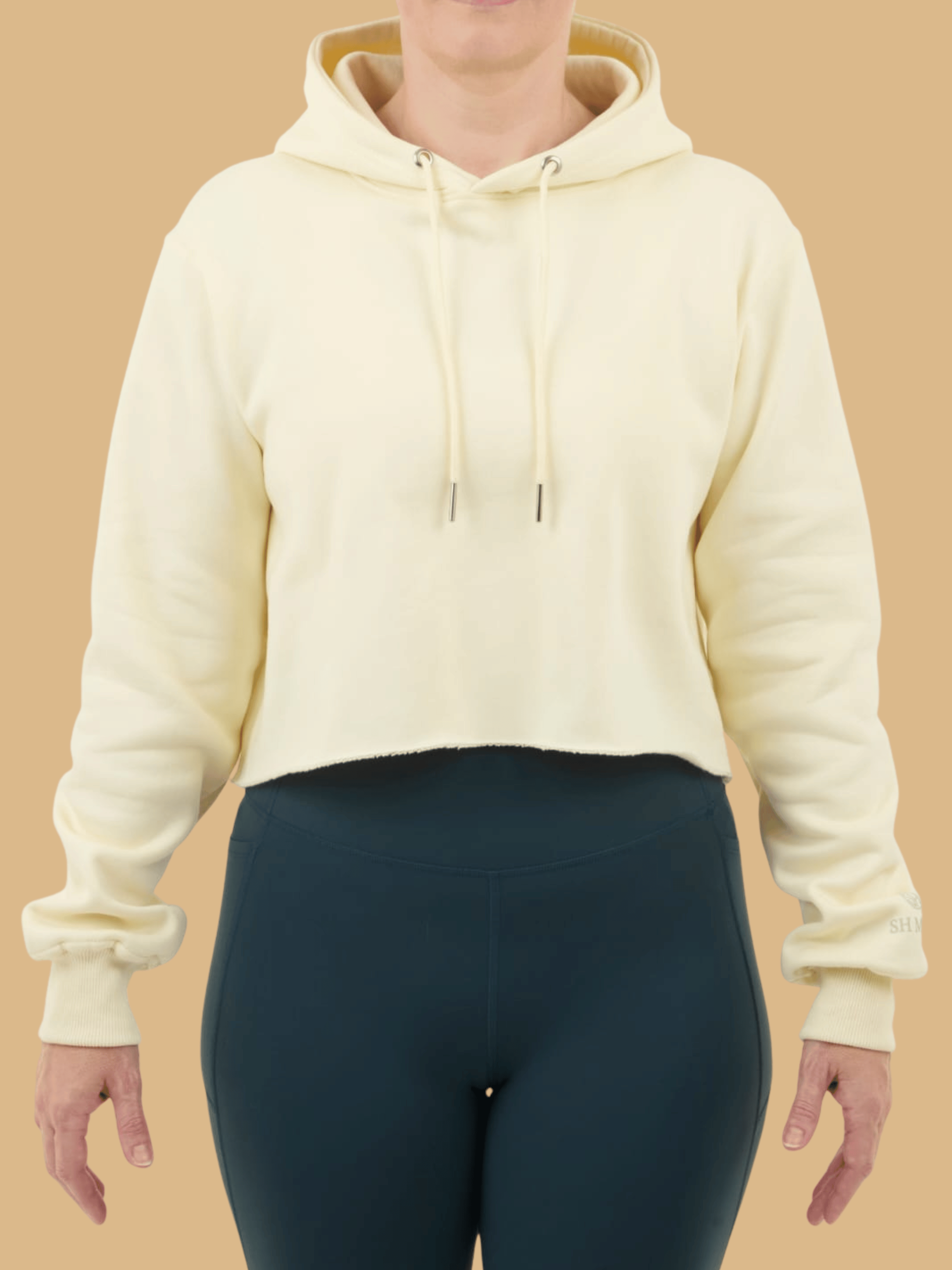 Inner Calm - Buttercream Crop Hoodie