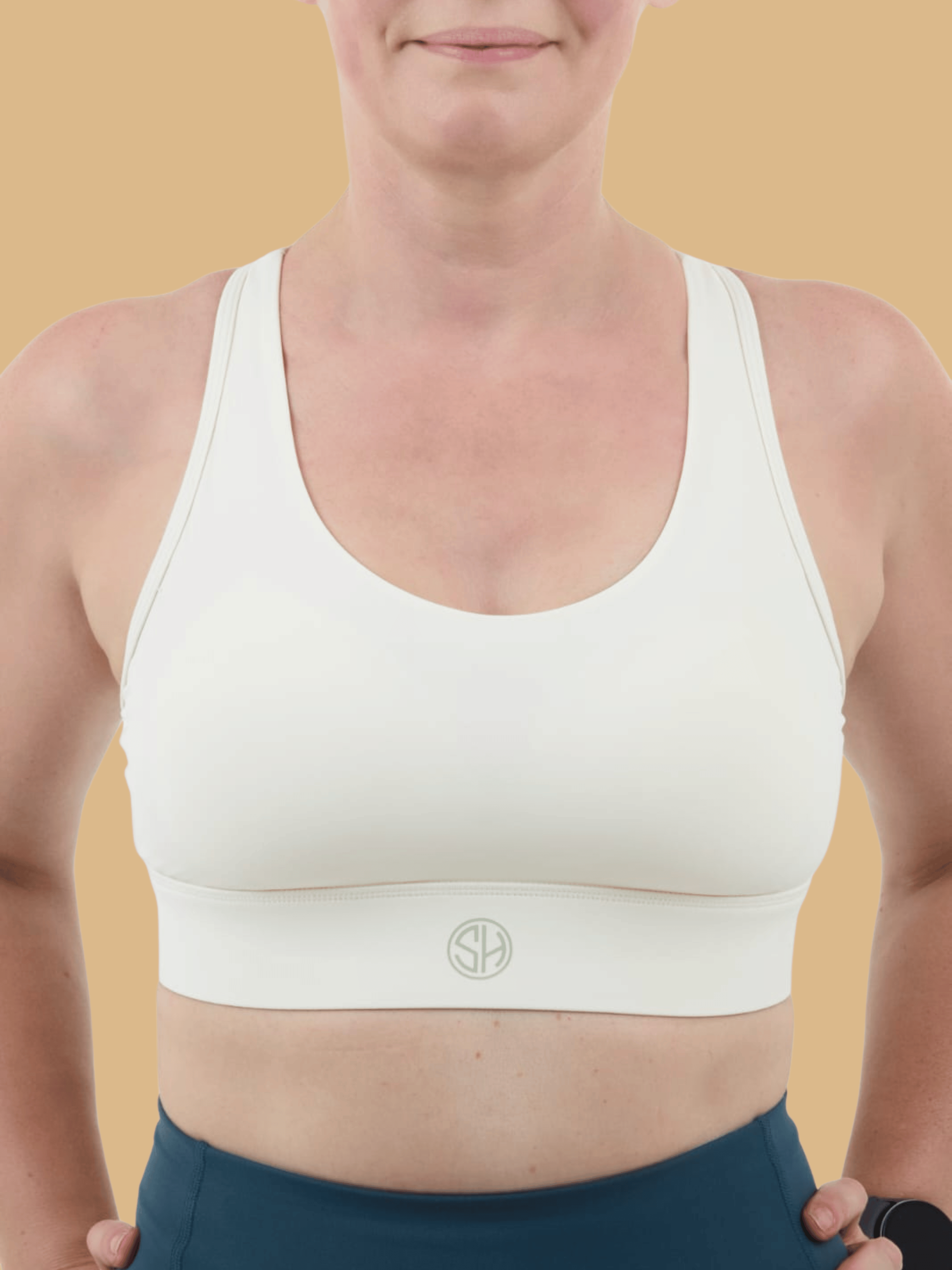 Earthform - Cream Ladies Sports Bra
