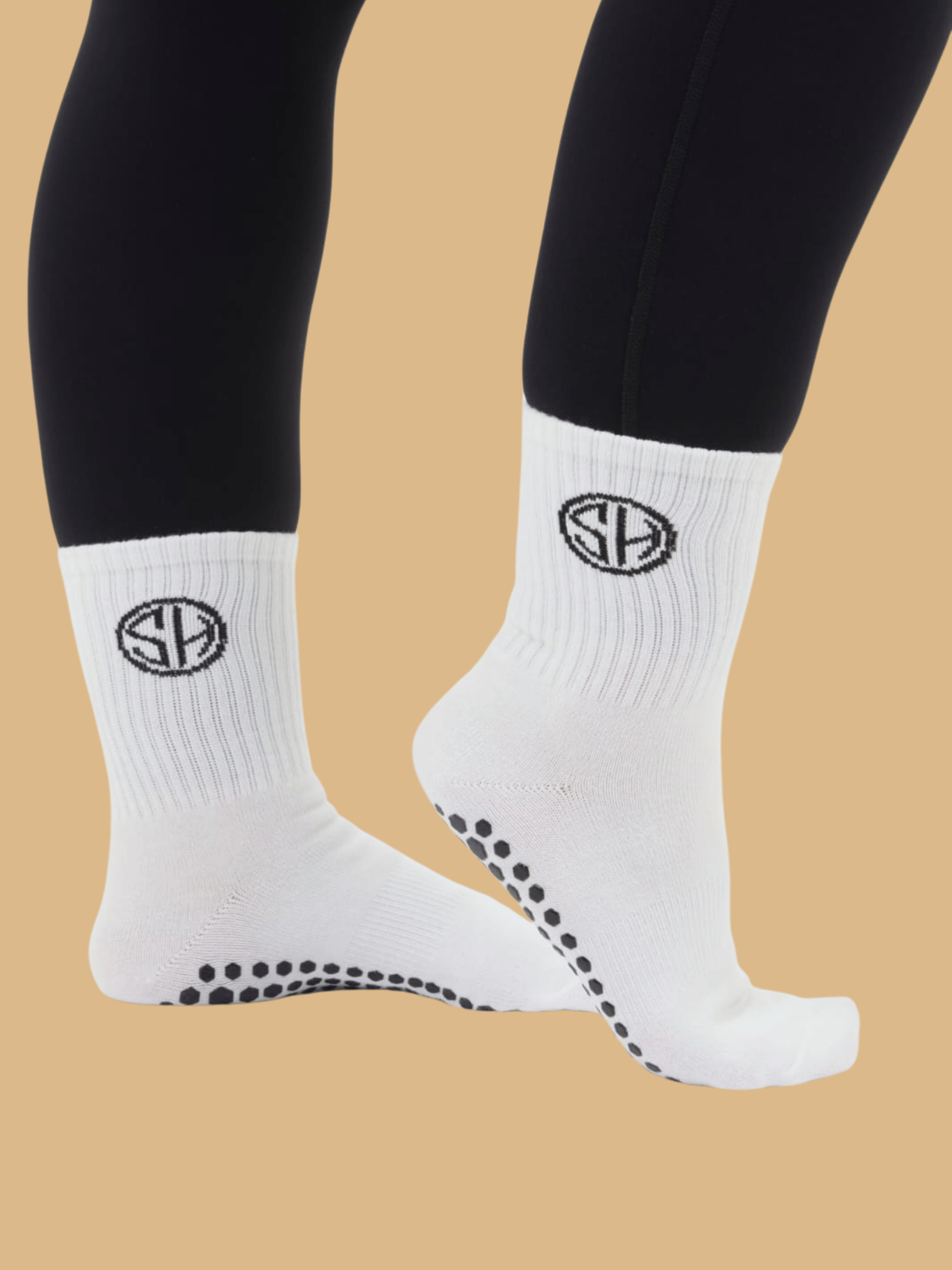 White Grip Socks