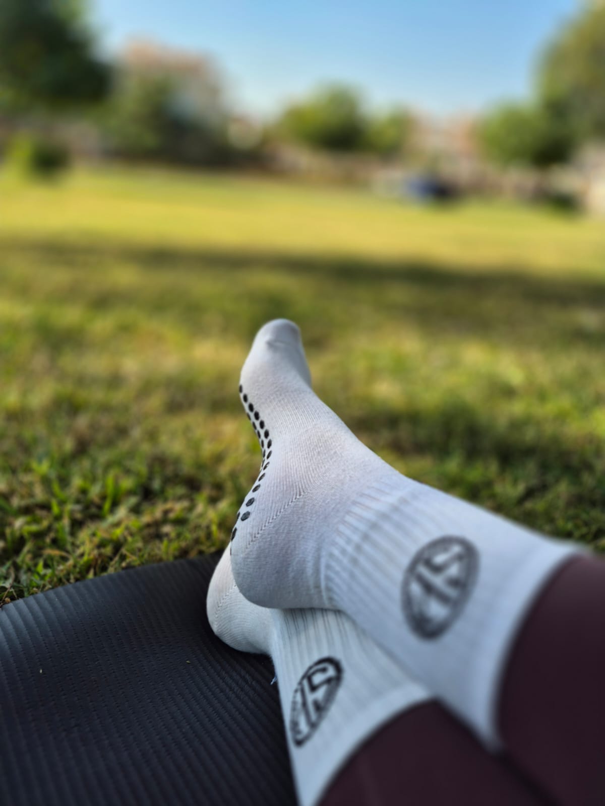 White Grip Socks